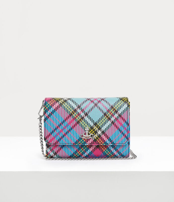 Vivienne Westwood BIOGREEN SAFFIANO PRINTED CROSSBODY WALLET